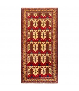Tappeto persiano Baluch annodato a mano codice 188016 - 134 × 270