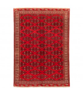 فرش دستباف قدیمی چهار و نیم متری ترکمن کد 188022