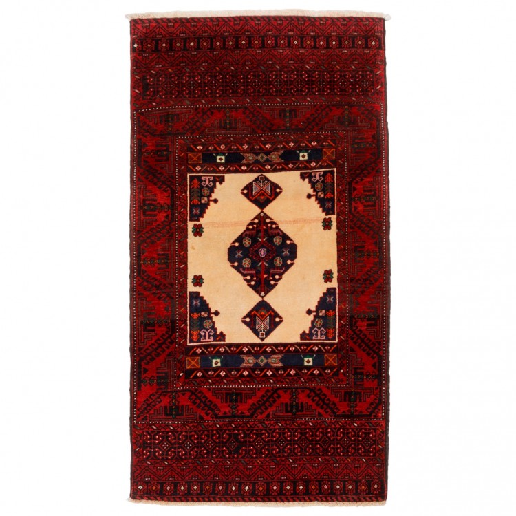 イランの手作りカーペット バルーチ 番号 188055 - 90 × 167