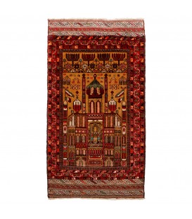 イランの手作りカーペット バルーチ 番号 188097 - 62 × 113