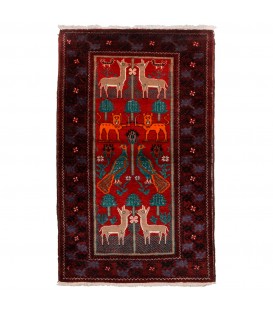 イランの手作りカーペット バルーチ 番号 188098 - 68 × 110