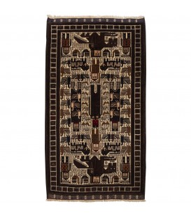 イランの手作りカーペット ザブル 番号 187163 - 100 × 179