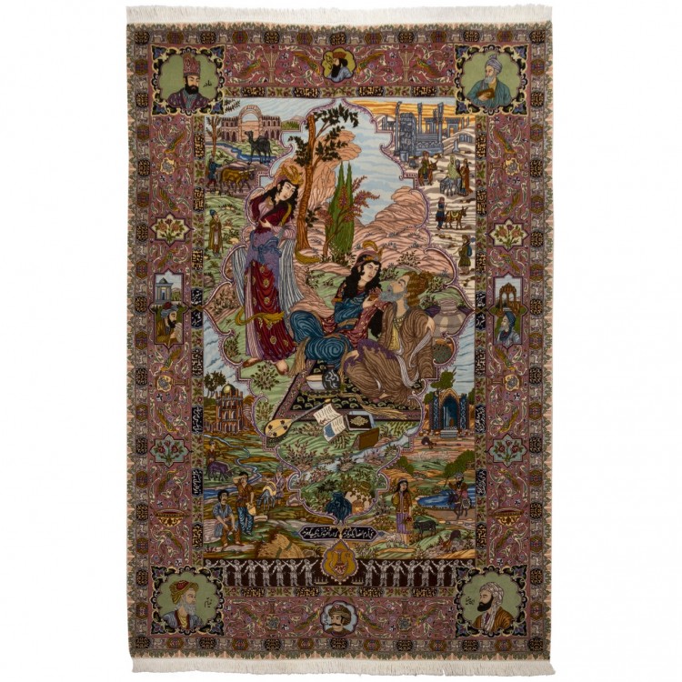 Персидский ковер ручной работы Тебриз Код 187250 - 202 × 298