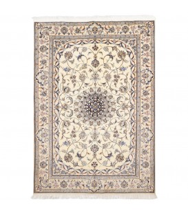イランの手作りカーペット ナイン 番号 187260 - 101 × 144