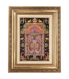 Tableau tapis persan Qom fait main Réf ID 902236