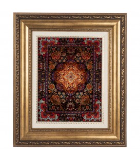 Tableau tapis persan Qom fait main Réf ID 902237