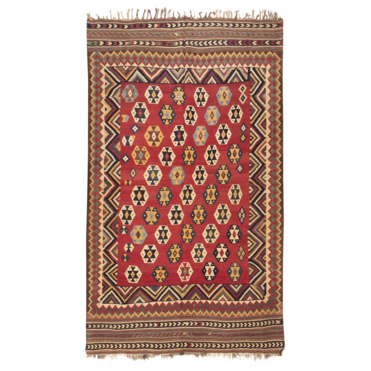Персидский килим ручной работы Qашqаи Код 187379 - 154 × 264