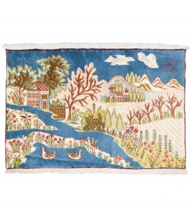 Персидский ковер ручной работы Керман Код 187425 - 93 × 63