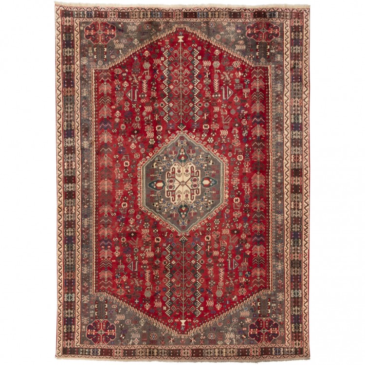 فرش دستباف قدیمی چهار و نیم متری قشقایی کد 187302