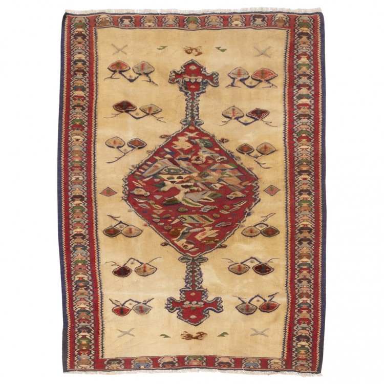 Персидский килим ручной работы Санандай Код 187464 - 113 × 153