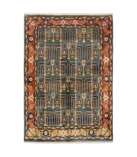 イランの手作りカーペット サブゼバル 番号 171648 - 142 × 201