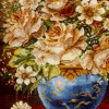 تابلو فرش دستباف گل در گلدان تبریز کد 902338