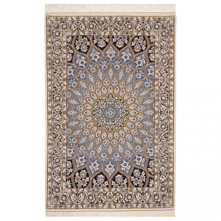イランの手作りカーペット ナイン 番号 180114 - 100 × 147