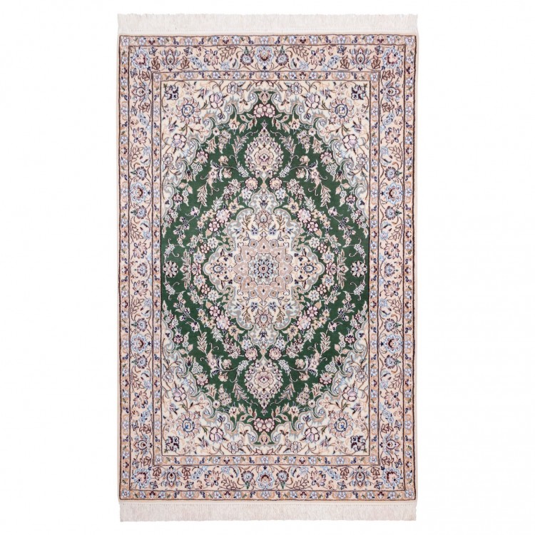 イランの手作りカーペット ナイン 番号 180141 - 103 × 154