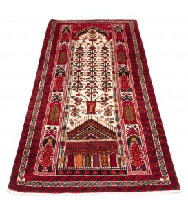 イランの手作りカーペット バルーチ 番号 141130 - 102 × 208