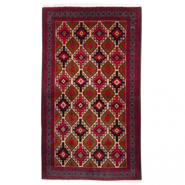 Персидский ковер ручной работы Балуч Код 141137 - 103 × 179