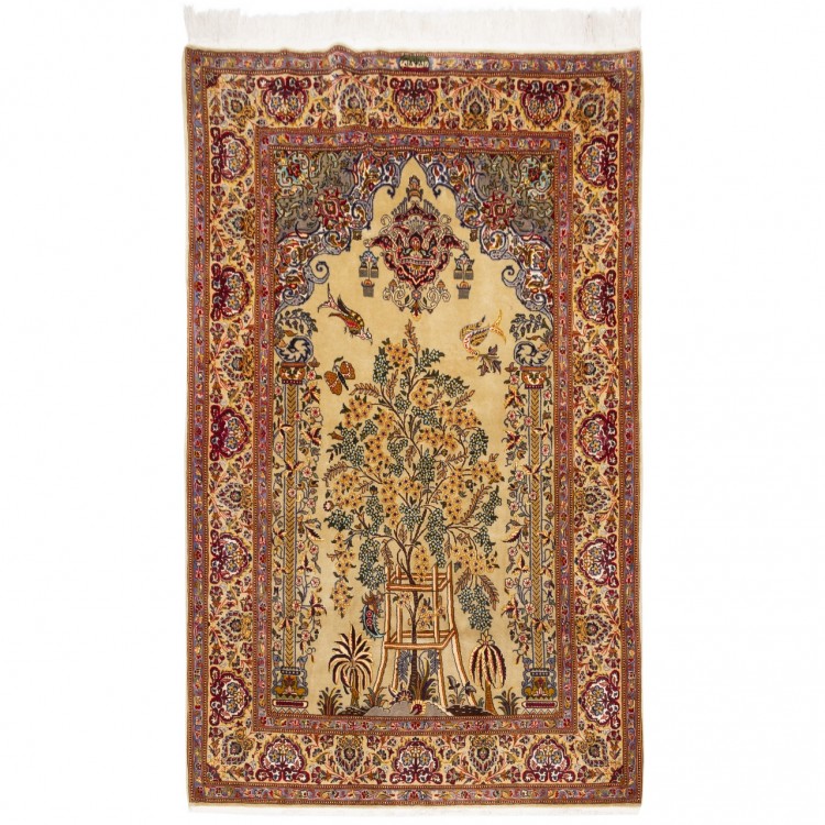 Персидский ковер ручной работы Кашан Код 141140 - 139 × 222