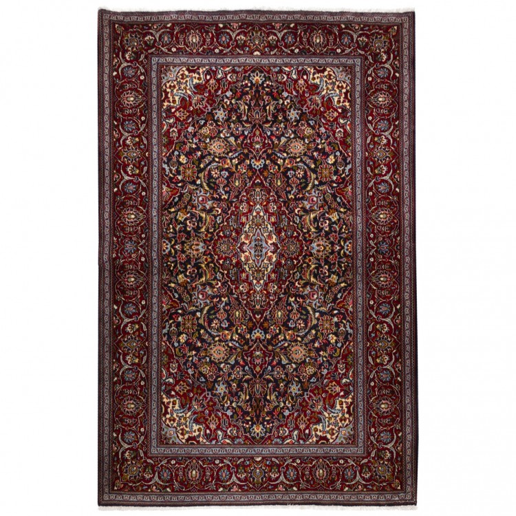 Персидский ковер ручной работы Кашан Код 166230 - 140 × 220