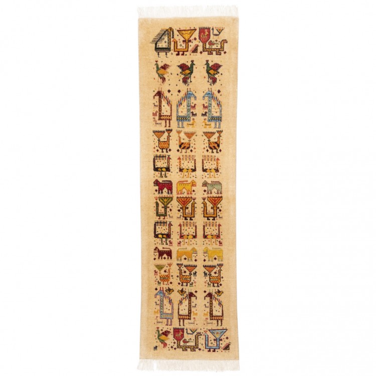 Персидский ковер ручной работы Qашqаи Код 189007 - 48 × 172