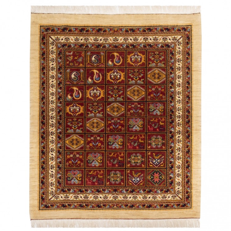 Tappeto persiano Qashqai annodato a mano codice 189028 - 153 × 182