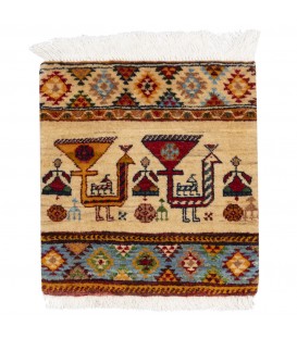 Tappeto persiano Qashqai annodato a mano codice 189045 - 40 × 43