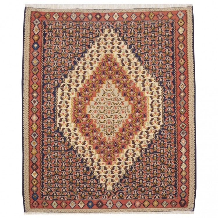 Персидский килим ручной работы Санандай Код 151029 - 128 × 150