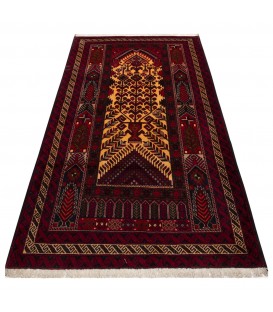 イランの手作りカーペット バルーチ 番号 151062 - 110 × 199