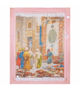 イランの手作り絵画絨毯 タブリーズ 番号 902370