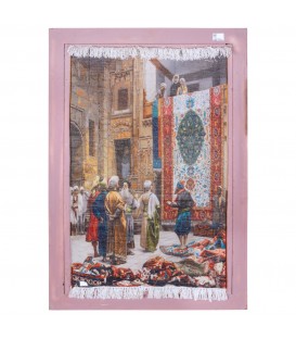 イランの手作り絵画絨毯 タブリーズ 番号 902376