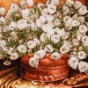تابلو فرش دستباف گل های لاله در گلدان مسی تبریز کد 902393