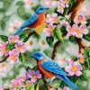 تابلو فرش دستباف پرندگان و شکوفه های بهاری تبریز کد 902398