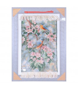 تابلو فرش دستباف پرندگان و شکوفه های بهاری تبریز کد 902400