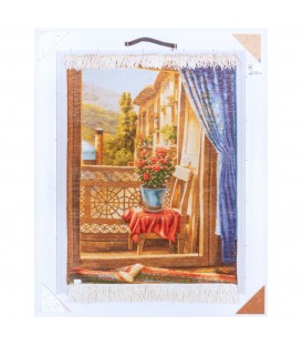 イランの手作り絵画絨毯 タブリーズ 番号 902410