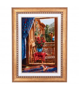 イランの手作り絵画絨毯 タブリーズ 番号 902411