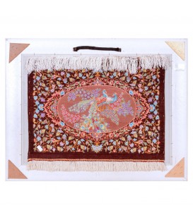 تابلو فرش دستباف طاووس قم کد 902431