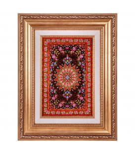Tableau tapis persan Qom fait main Réf ID 902439