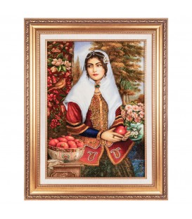 Tableau tapis persan Tabriz fait main Réf ID 902462
