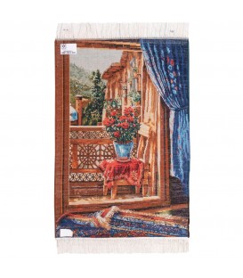 Tableau tapis persan Tabriz fait main Réf ID 902482