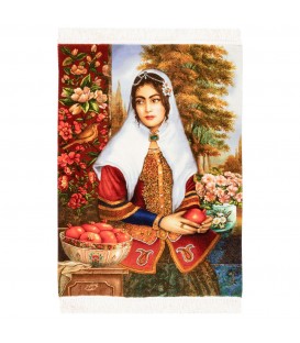 Tableau tapis persan Tabriz fait main Réf ID 902495