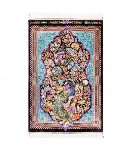 Tableau tapis persan Qom fait main Réf ID 902502