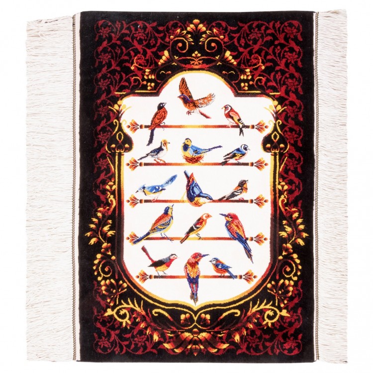 Tableau tapis persan Qom fait main Réf ID 902505