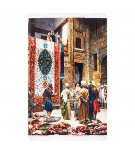 イランの手作り絵画絨毯 タブリーズ 番号 902512