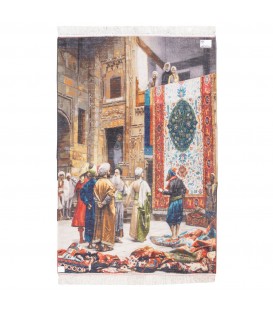 Tableau tapis persan Tabriz fait main Réf ID 902512