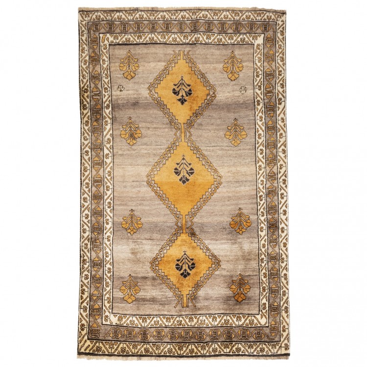 فرش دستباف قدیمی سه و نیم متری قشقایی کد 122117