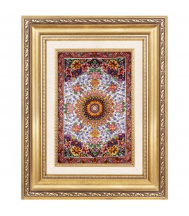 Tableau tapis persan Qom fait main Réf ID 902551