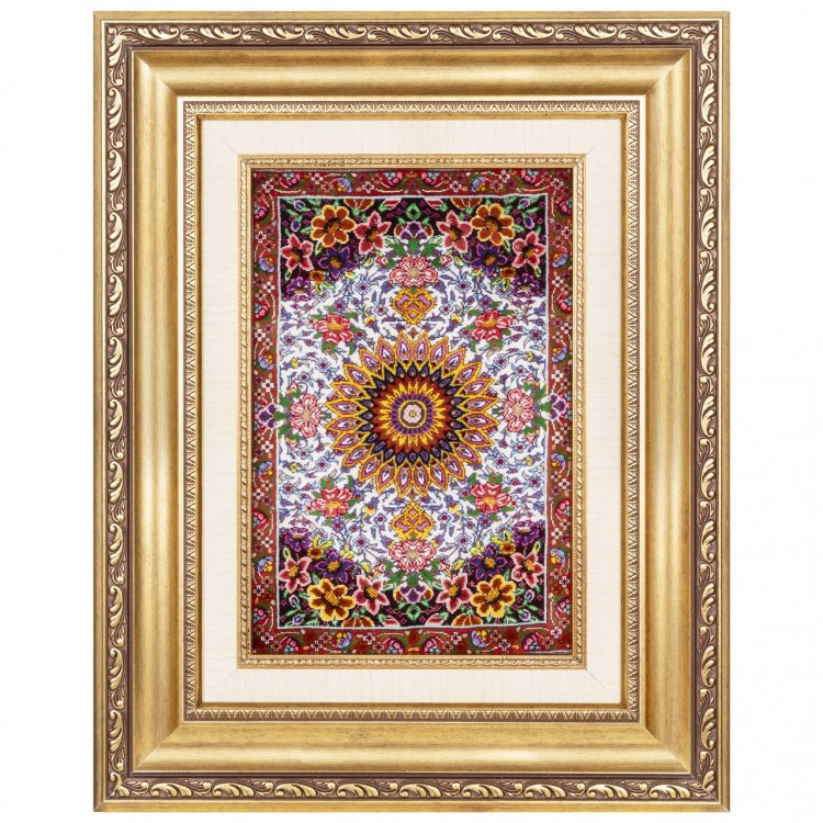イランの手作り絵画絨毯 コム 番号 902551
