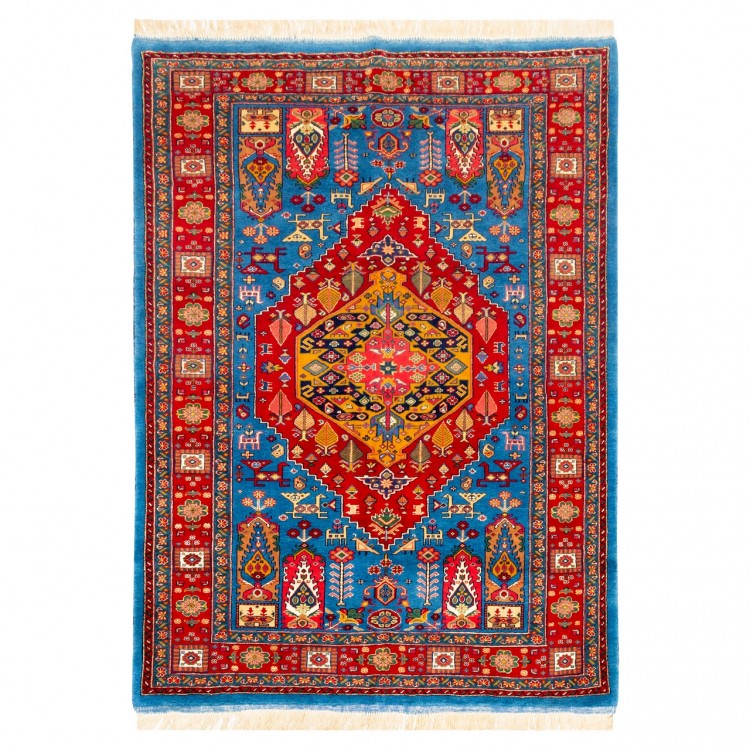 イランの手作りカーペット カシュカイ 番号 153015 - 141 × 195