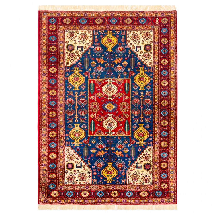 イランの手作りカーペット カシュカイ 番号 153024 - 141 × 197