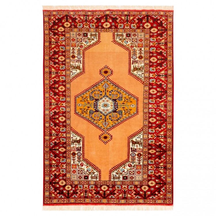 Персидский ковер ручной работы Qашqаи Код 153051 - 138 × 206