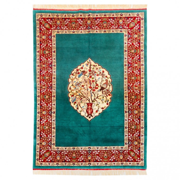 Персидский ковер ручной работы Керман Код 153043 - 139 × 194